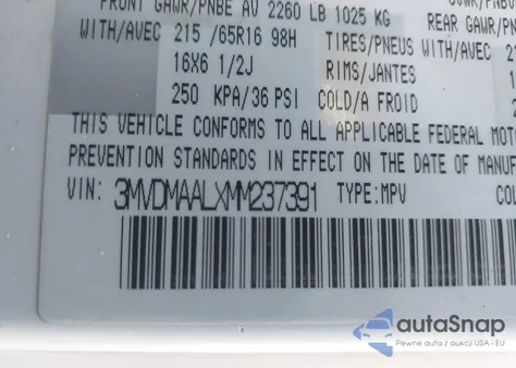 2021 Mazda Cx-30 2.5 S из США, поврежденный, VIN 3MVDMAALXMM237391